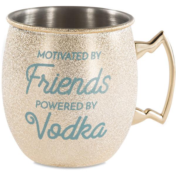 pavilion gift company Friends and Vodka 20 oz Stainless Steel Moscow Mule