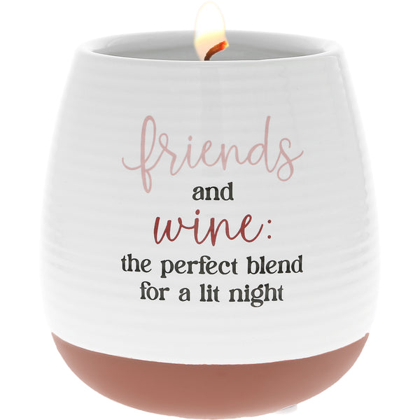 pavilion gift company Friends and Wine 14 oz - 100% Soy Wax Reveal Candle Scent: Tranquility