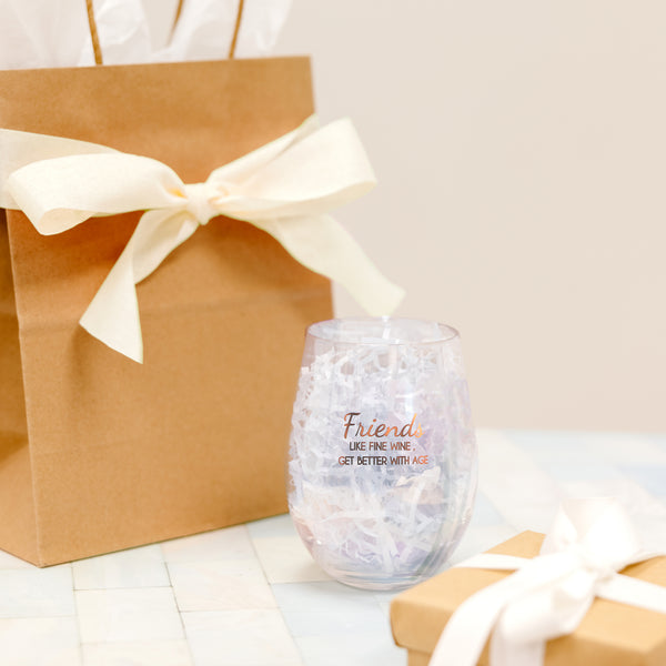 Pavilion Gift Company Friends Bottle Stopper And 20 Oz Stemless Gift Set
