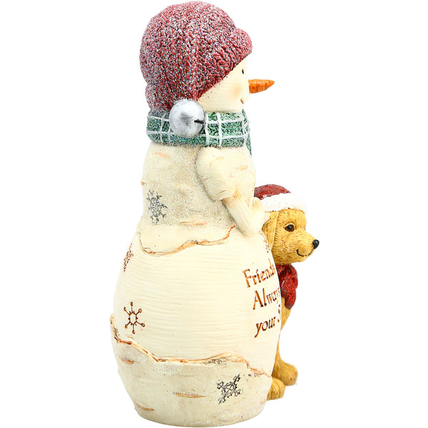 Pavilion Gift Company Friends By Your Side 5" Snowman With Dog