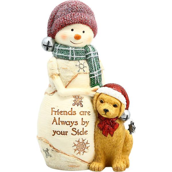 pavilion gift company Friends By Your Side 5" Snowman with Dog