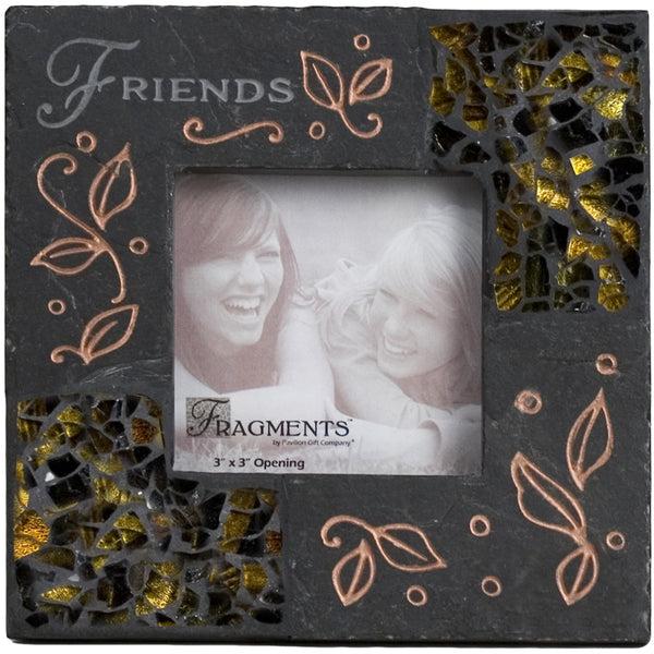 pavilion gift company Friends Mosaic 5.5" Slate Photo Frame 3" x 3"