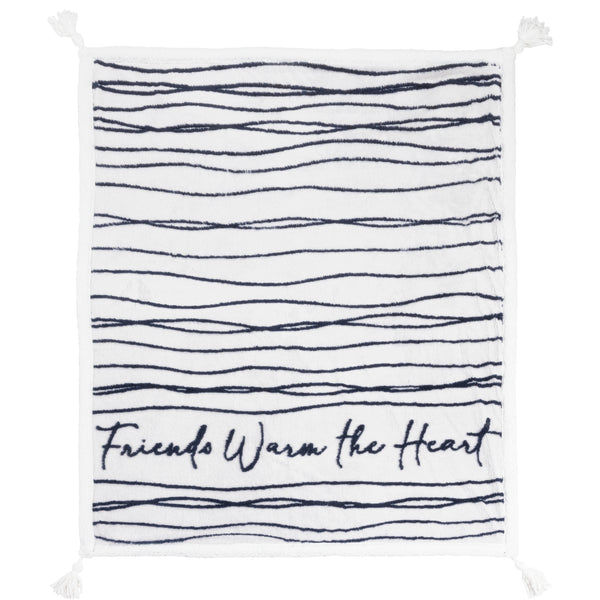 pavilion gift company Friends Warm The Heart 50" x 60" Inspirational Plush Blanket