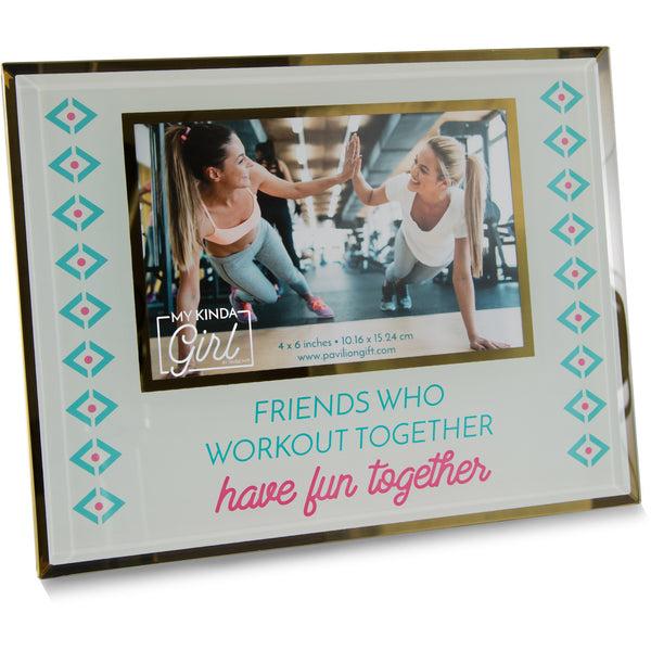 pavilion gift company Friends Who Workout 9.25" x 7.25" Frame (Holds 6" x 4" Photo)