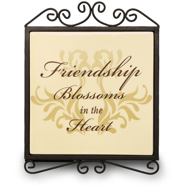 pavilion gift company Friendship 5" x 6.5" Plaque with Metal Scroll