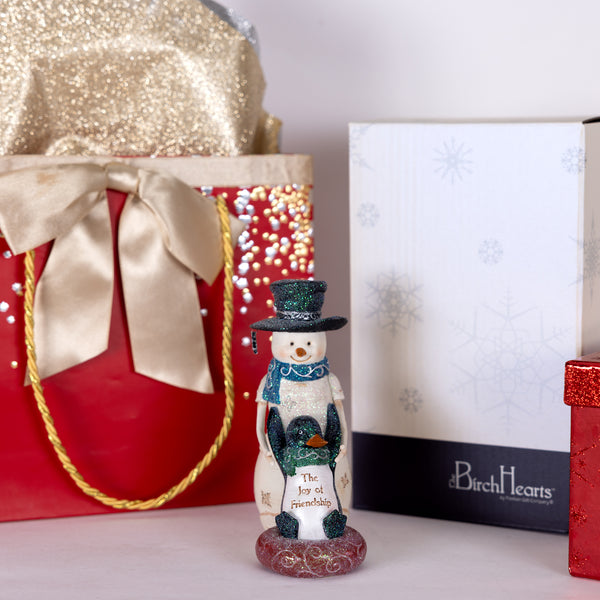 Pavilion Gift Company Friendship Joy 5" Snowman With Penguin