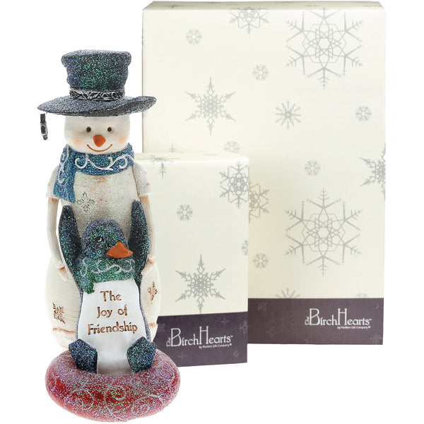 pavilion gift company Friendship Joy 5" Snowman With Penguin