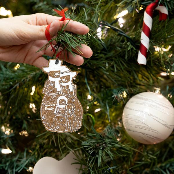 Pavilion Gift Company Fur-Ever Family 4" Snowfamily Ornament