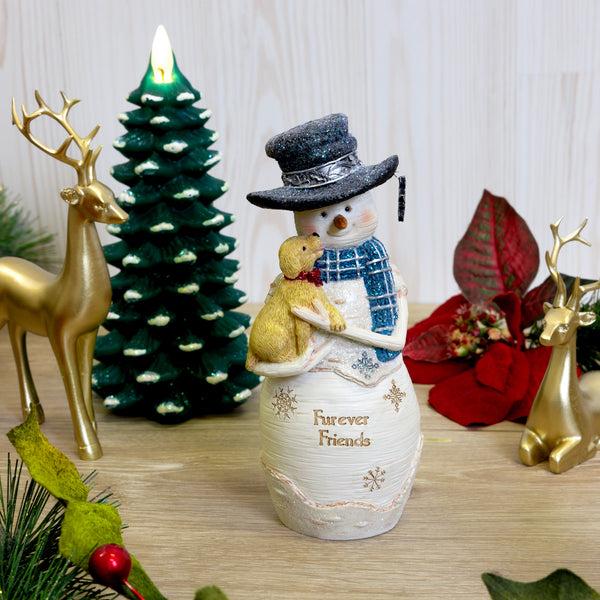 Pavilion Gift Company Furever Friends 6" Snowman Holding Puppy