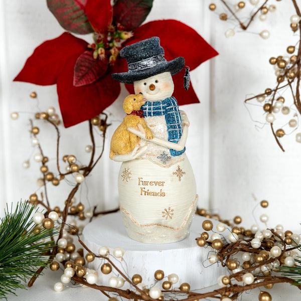 Pavilion Gift Company Furever Friends 6" Snowman Holding Puppy