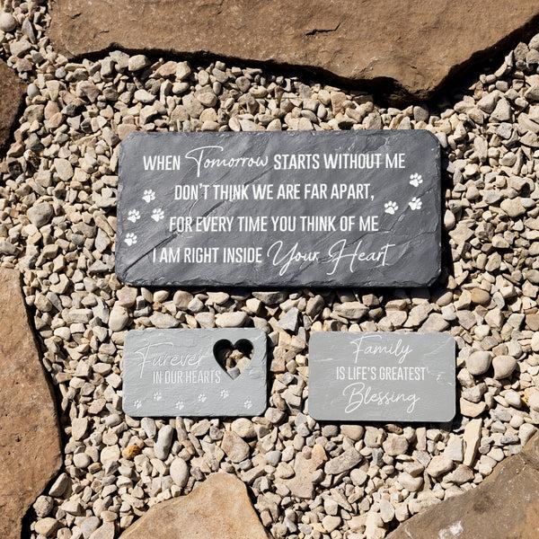 Pavilion Gift Company Furever In Our Hearts 7" X 4.25" Garden Stone