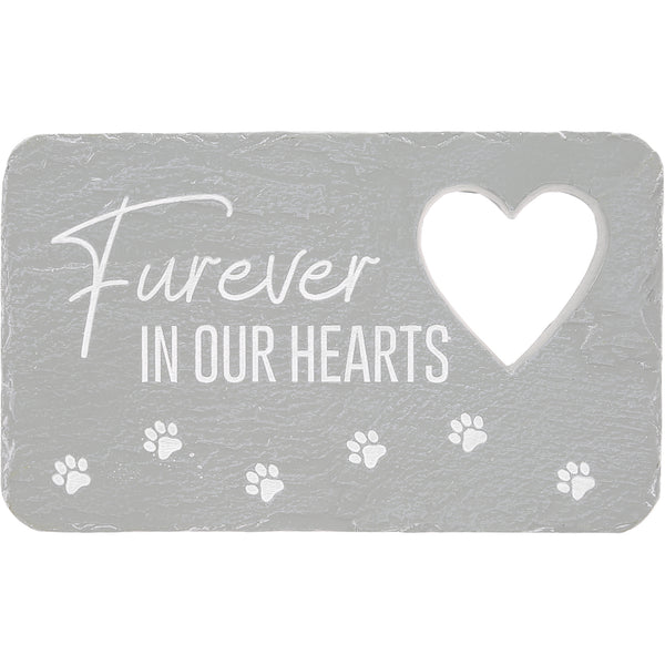pavilion gift company Furever In Our Hearts 7" x 4.25" Garden Stone