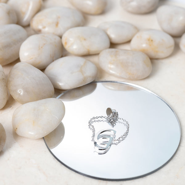 Pavilion Gift Company G Adjustable Rhodium Plated Monogram Ring