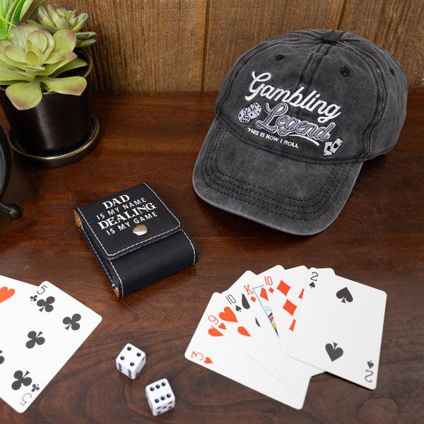 Pavilion Gift Company Gambling Black Washed Cotton Twill Hat