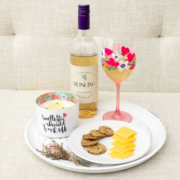 Pavilion Gift Company Get Lit Gift Boxed 18 Oz Wine Glass
