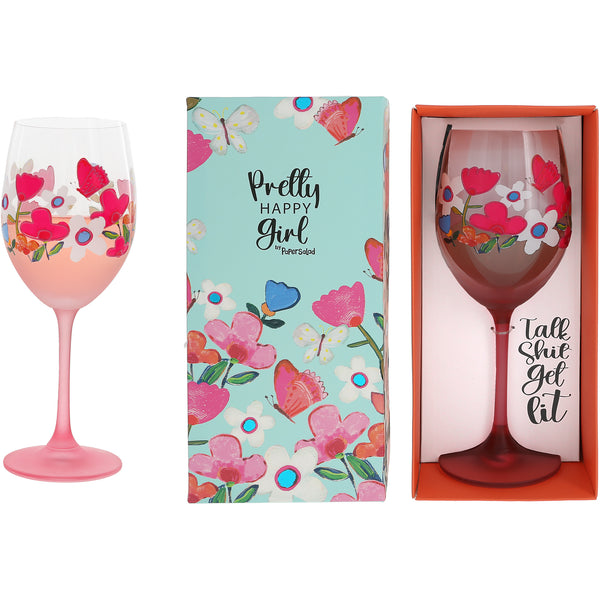 pavilion gift company Get Lit Gift Boxed 18 oz Wine Glass