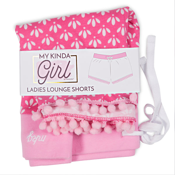 Pavilion Gift Company Girly Girl S Pink Ladies Lounge Shorts