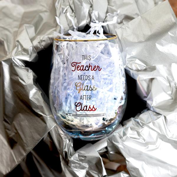 Pavilion Gift Company Glass After Class 18 Oz Stemless Wine Glass
