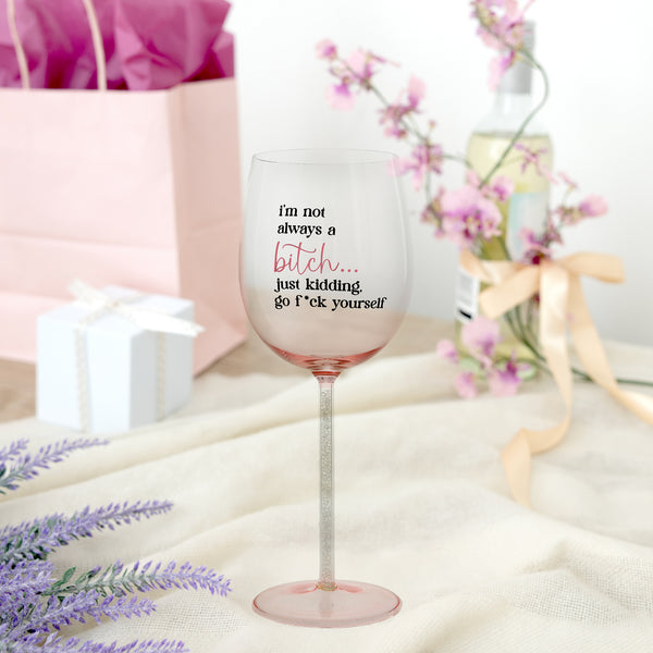 Pavilion Gift Company Go F*ck Yourself Gift Boxed 17 Oz Wine Glass