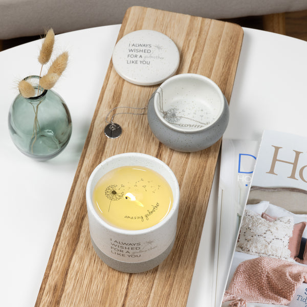 Pavilion Gift Company Godmother Like You 10 Oz - 100% Soy Wax Reveal Candle Scent: Tranquility