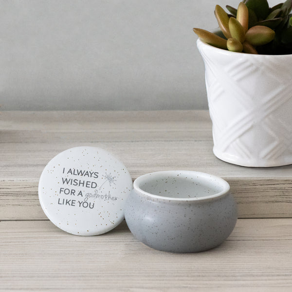 Pavilion Gift Company Godmother Like You 3.5" Ceramic Keepsake Box