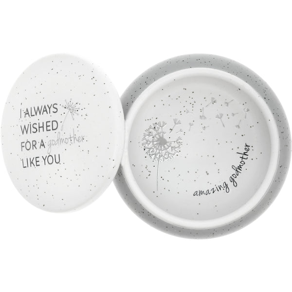 pavilion gift company Godmother Like You 3.5" Ceramic Keepsake Box
