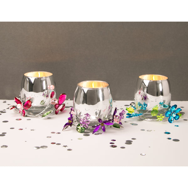 Pavilion Gift Company Godmother Purple Flower 3.5 Oz 100% Soy Wax Candle Scent: Jasmine