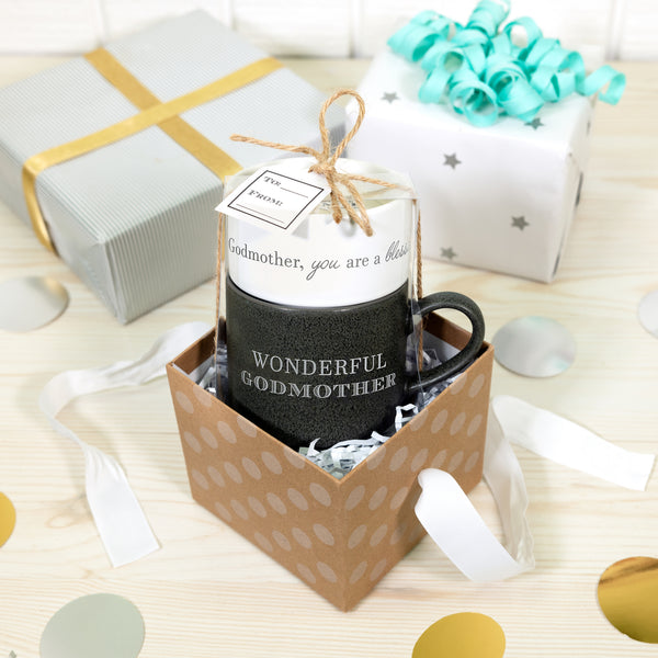 Pavilion Gift Company Godmother Stacking Mug And Candle Set 100% Soy Wax Scent: Tranquility