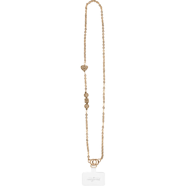 pavilion gift company Gold Crystal Crossbody Beaded Gold Phone Chain