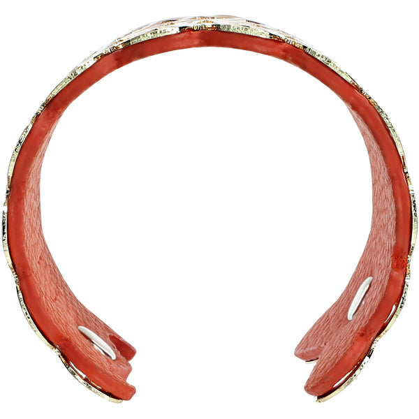 Pavilion Gift Company Gold & Orange 2" Infinity Cuff Bracelet