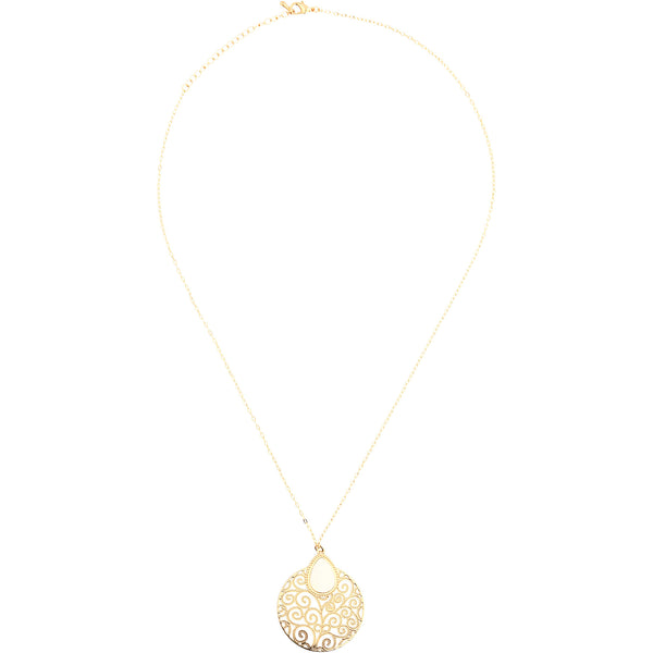 Pavilion Gift Company Gold Swirl Mother Of Pearl Necklace