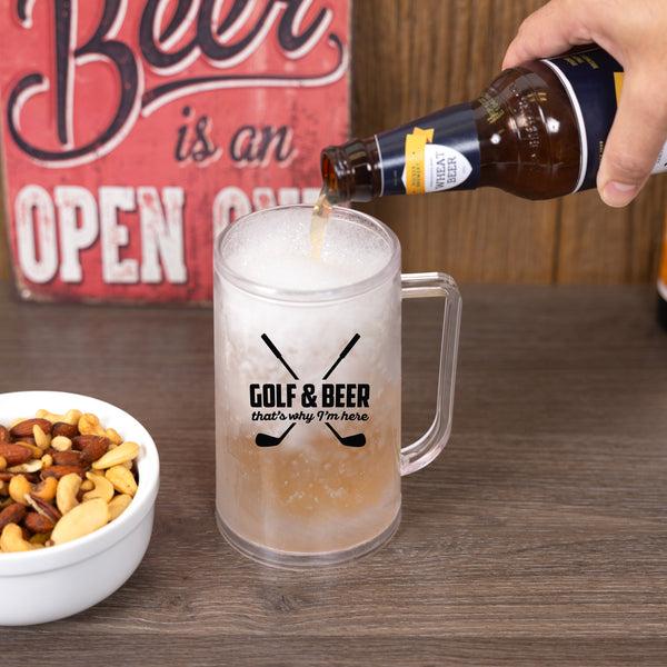 Pavilion Gift Company Golf & Beer 12 Oz Freezer Stein