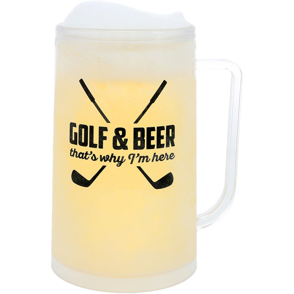 pavilion gift company Golf & Beer 12 oz Freezer Stein