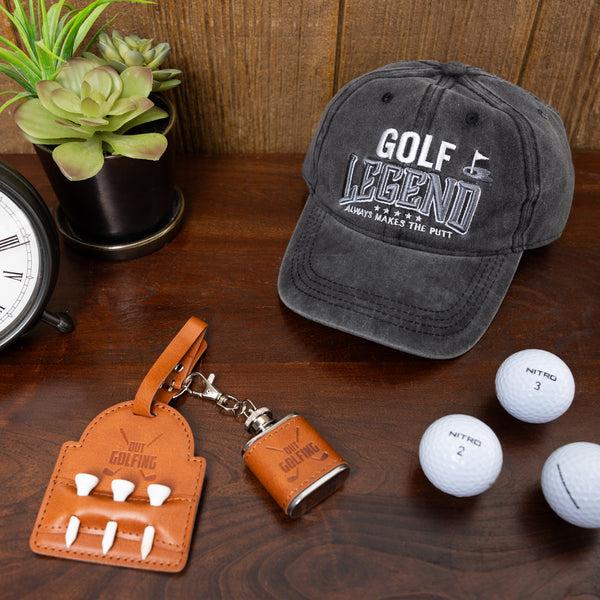 Pavilion Gift Company Golf Black Washed Cotton Twill Hat