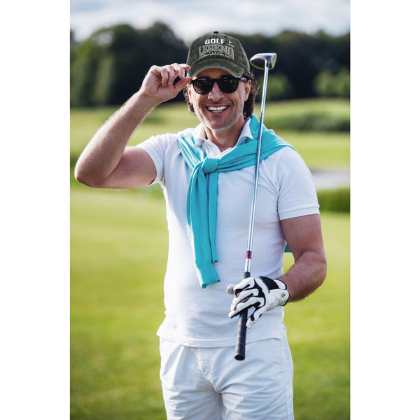 Pavilion Gift Company Golf Black Washed Cotton Twill Hat