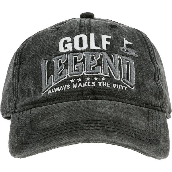 pavilion gift company Golf Black Washed Cotton Twill Hat