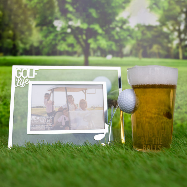 Pavilion Gift Company Golf Life 8.5" X 6.5" Glass Frame (Holds 6" X 4" Photo)