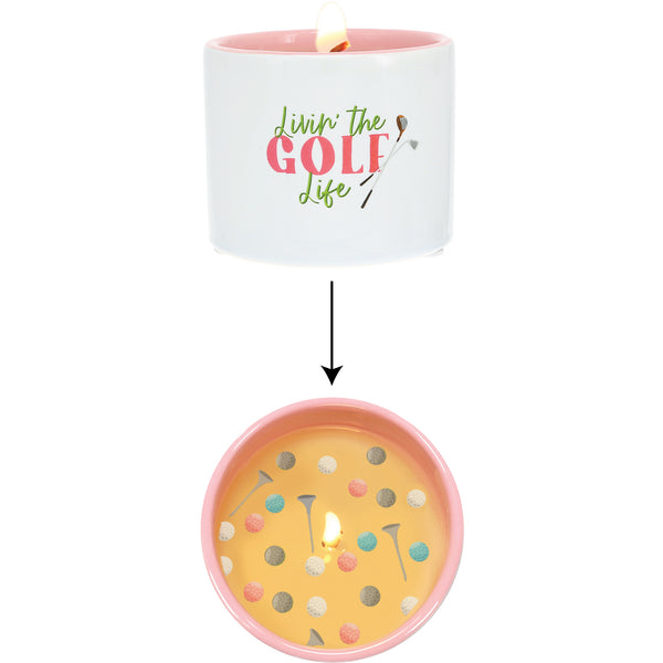 pavilion gift company Golf Life 8 oz 100% Soy Wax Reveal Single Wick Candle Scent: Tranquility