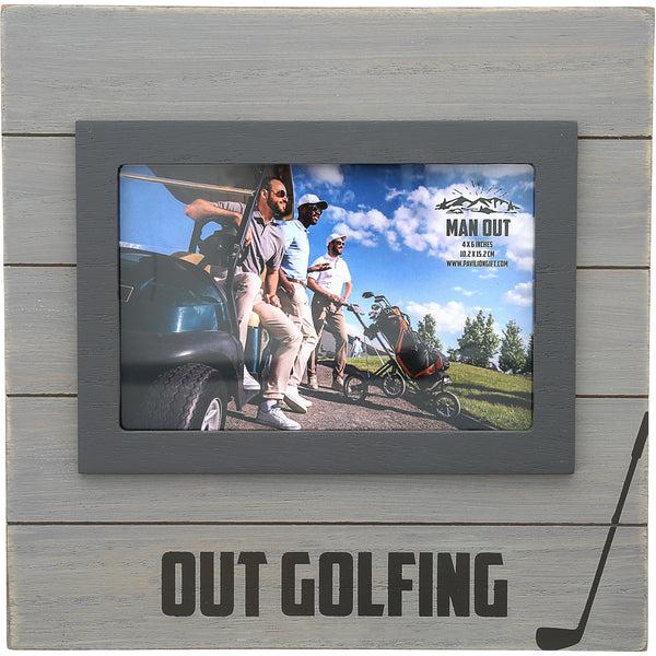 pavilion gift company Golfing 8.75" Frame (Holds 6" x 4" Photo)