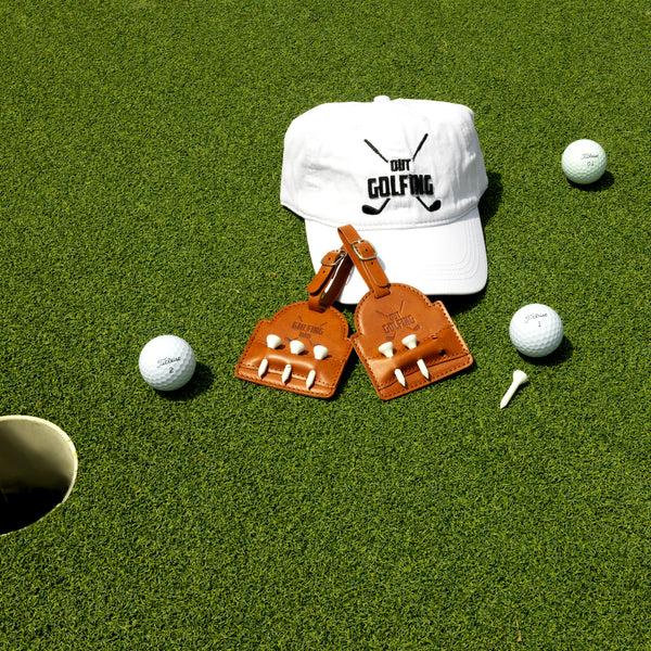 Pavilion Gift Company Golfing Dad PU Leather Golf Bag Tag