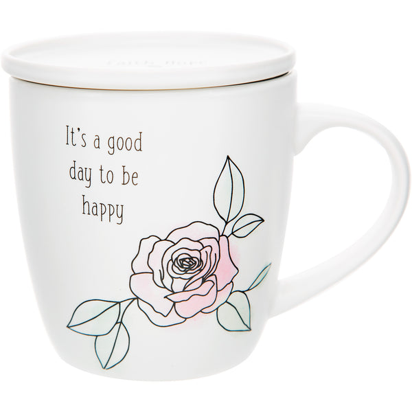pavilion gift company Good Day 17 oz Cup with Coaster Lid