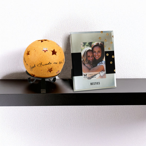 Pavilion Gift Company Good Friends 5" Pierced Round Stars Candle Holder