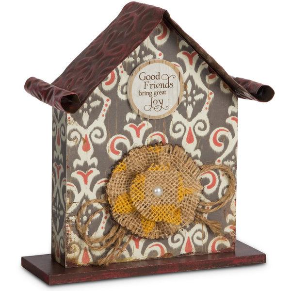 pavilion gift company Good Friends 6.5" Birdhouse Plaque