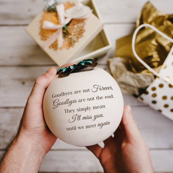 Pavilion Gift Company Goodbyes 5" Round Tealight Candle Holder