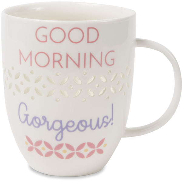 pavilion gift company Gorgeous 24 oz Pierced Porcelain Cup