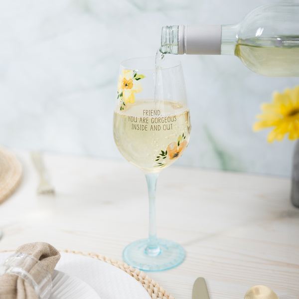 Pavilion Gift Company Gorgeous Friend 16 Oz Wine Glass