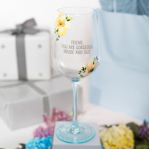 Pavilion Gift Company Gorgeous Friend 16 Oz Wine Glass