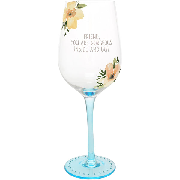 pavilion gift company Gorgeous Friend 16 oz Wine Glass