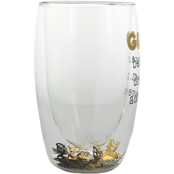Pavilion Gift Company Grad 14 Oz Double-Walled Glass