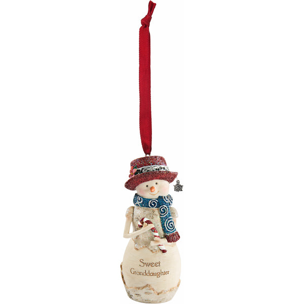 pavilion gift company Granddaughter 4" Snowman Ornament